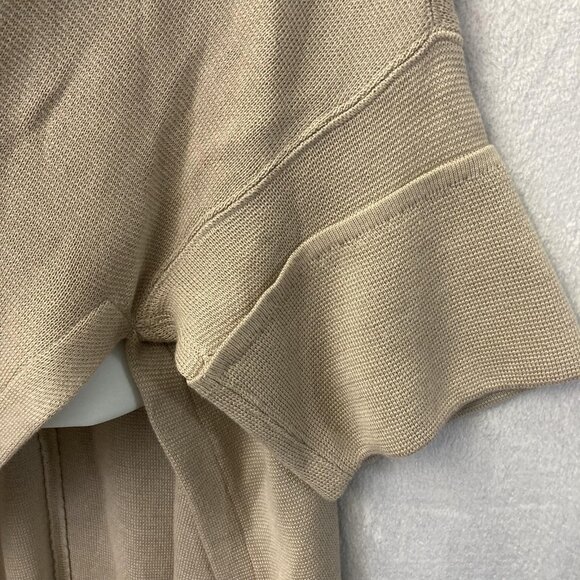 MarlaWynne Oversized Cardigan Sweater Womens XXS Tan Poncho Lagenlook Pockets - Picture 10 of 16